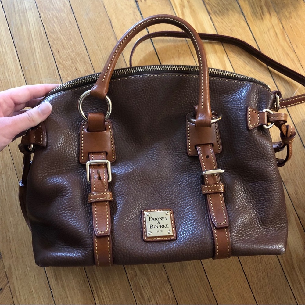 Dooney & Bourke Brown Leather Bristol Satchel